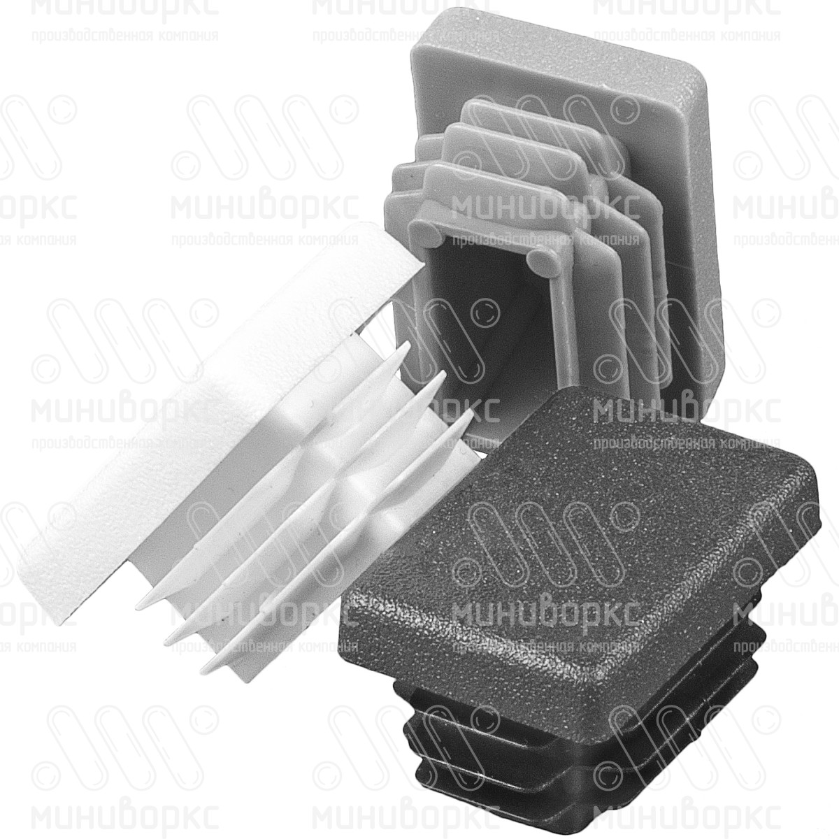 Заглушки для прямоугольной трубы 30x20 – ILR30x20-BIANCO | картинка 4