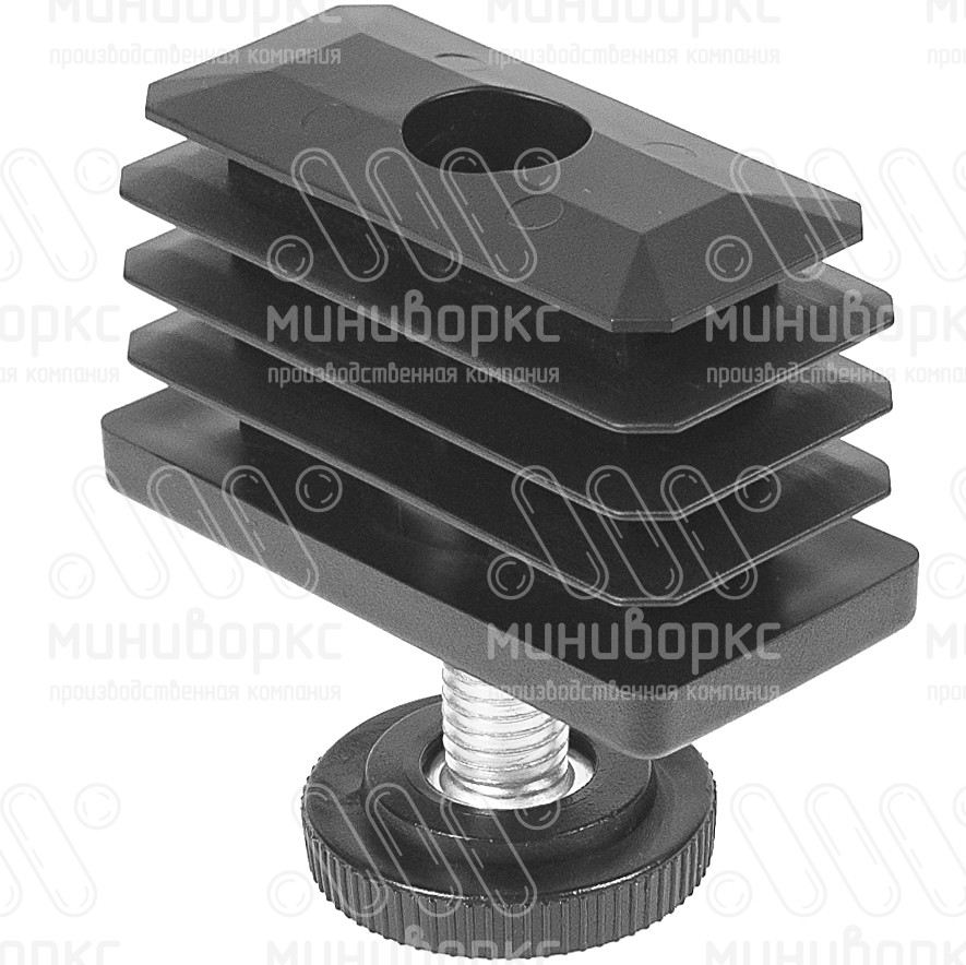 Комплекты прямоугольных заглушек с опорами 60x30 – 30-60M8.D32x50 | картинка 1