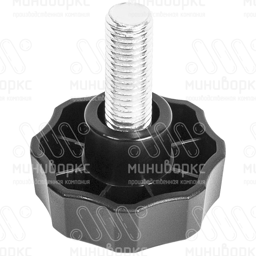 Фиксатор пластиковый с рукояткой m12x10 50 – Ф50М12-10ЧС | картинка 1