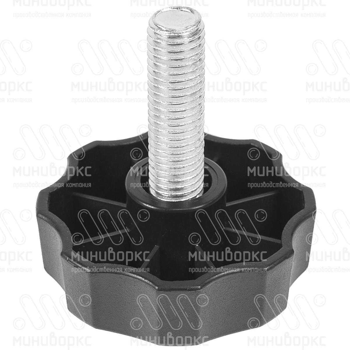 Фиксатор пластиковый с рукояткой m12x40 60 – Ф60М12-40ЧН | картинка 1