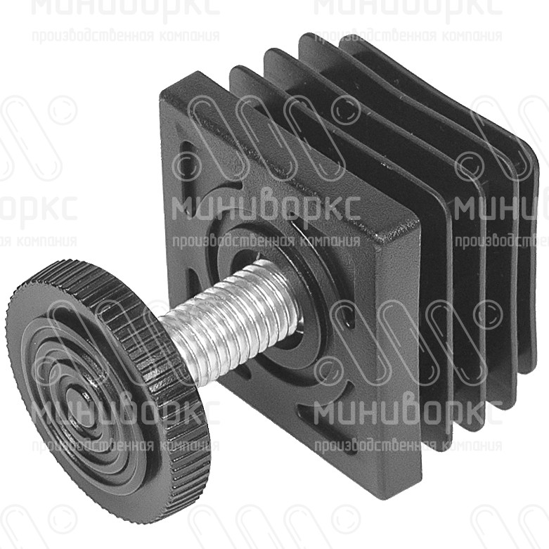 Комплекты квадратных заглушек с опорами 40x40 – 40-40M10.D32x50 | картинка 3